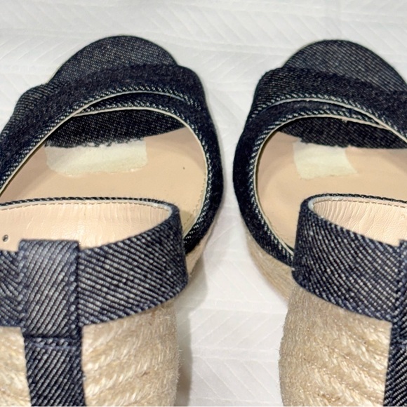 Vince Camuto Denim Espadrille Wedge Ankle Strap Sandals Size 8 - Picture 8 of 11